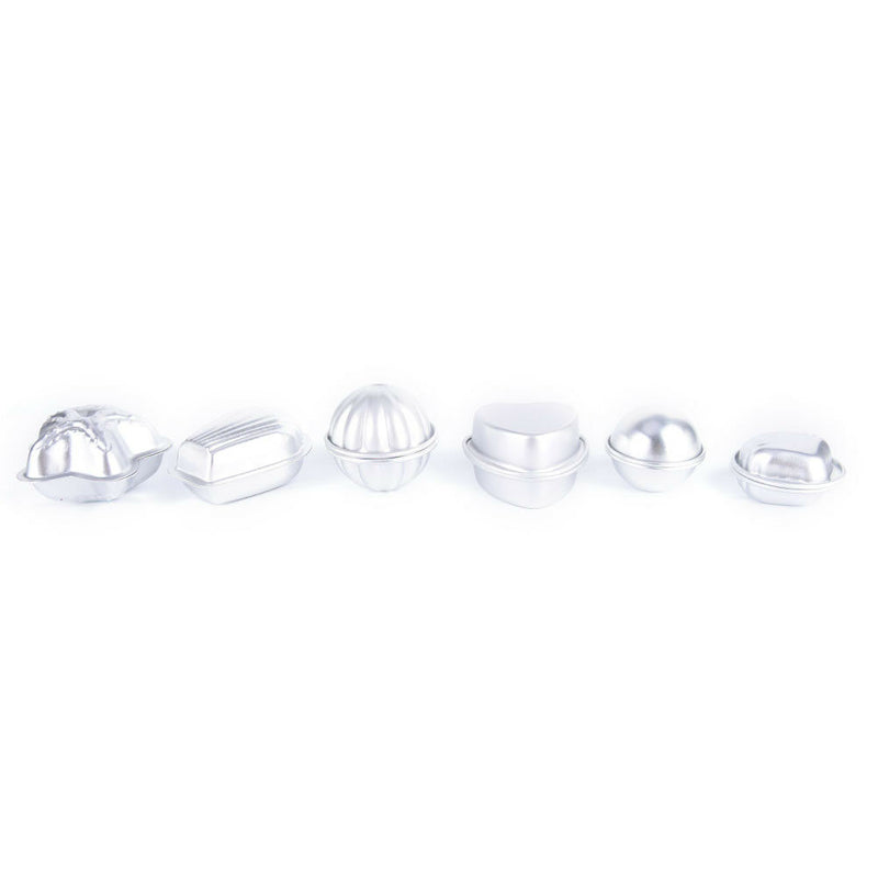 12X 6set Aluminum Metal Bath Bomb Mold Mould For DIY Fizzles Homemade Crafting3C