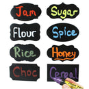 8x Multi Shape Small Chalk Black Board Mason Jar Labels Stickers Chalkboard g Gw