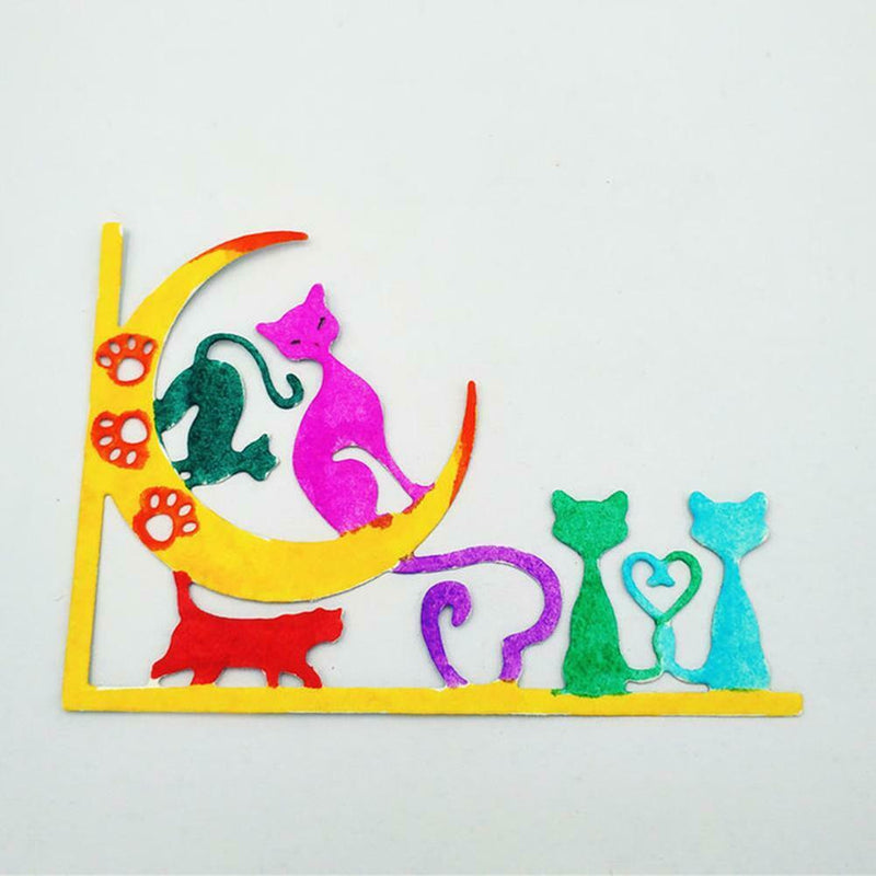 Metal Cutting Dies Stencils for DIY Scrapbooking Photo Album Moon Cat Card