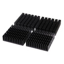 4 Pieces Black Aluminum Heat Sink Cooling Fin Cooler 40mmx40mmx11mm U7W2