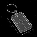 40pc Acrylic Keyfob Keyring Keychain Key Chain Ring &Transparent Photo Frame