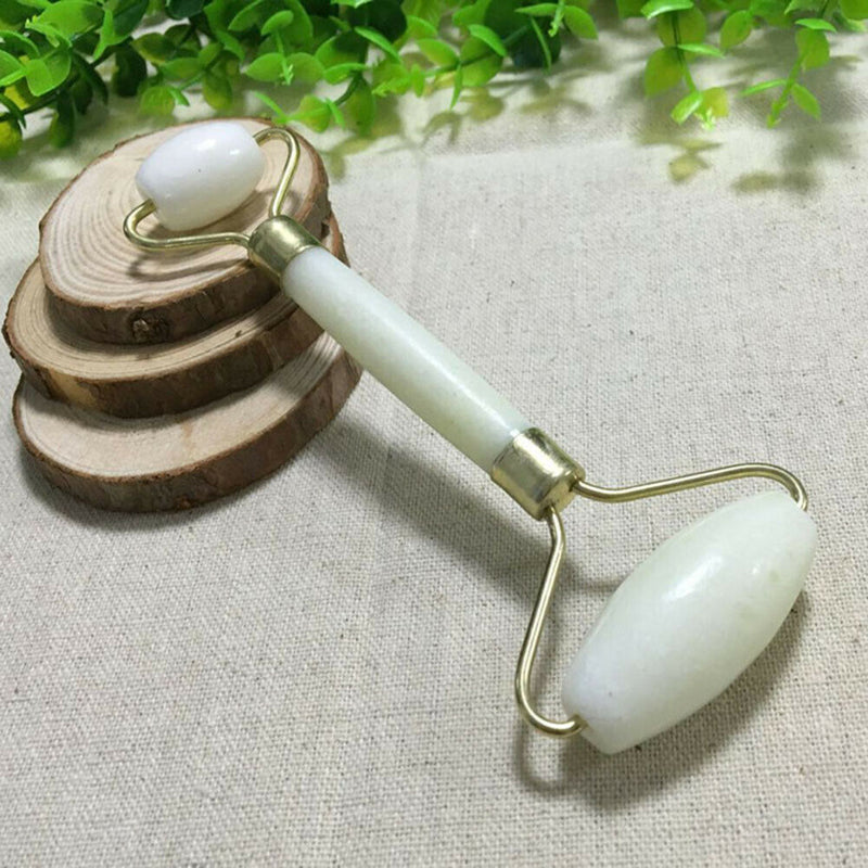 Facial Massage Roller Double Heads Jade Stone Nature Face Lift Sliming Tool A