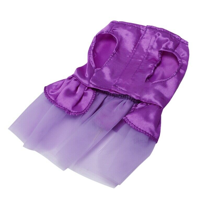 Dog Cat Bow Tutu Dress Lace Skirt Pet Dog Costume Dog Clothes (purple, XS) Y7D9