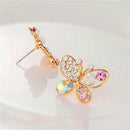 Ladies Chic Lovely Crystal Rhinestone Hollow Butterfly Ear Stud Earrings Gift ON