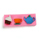 Silicone Teapot Cup Cupcake Paste Cake Fondant Mould Baking Soap Mold DIY ToolJR