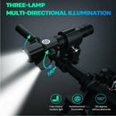 Cycling Bike Front Light LED Headlight USB Rechargeable 5 Modes Torch Tail Light
