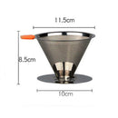 Stainless Steel Coffee Dripper Filter Double Layer Tea Strainer Kitchenware