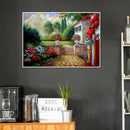 5D DIY Full Round Drill Diamond Painting Back Garden Cross Stitch Decor Kit