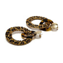Acrylic Earrings Women Leopard Print Rattan Pendant Earrings Geometric Roun