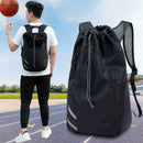 Men Boy Student School Drawstring Gym Backpack Sport Gym Sack Travel Daypack