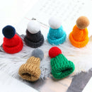 8Pcs Cute Mini Knitted Hairball Hat Brooch Sweater Pins Badge Collar Clothe