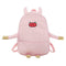 Women Canvas Lovely Cartoon Pig Shape Causal Backpack Shoulder Bag(Pink)