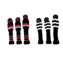 3Pcs Golf Club Pom Pom Head Cover Knit Cover For Driver Fairway Wood Covers Red