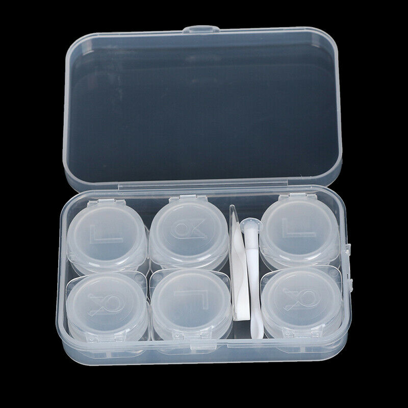 3 Pairs Contact Lens Case Myopia Glasses Mate Box Cosmetic Contact Storage B Hn