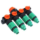 4 Way Garden Water Tap Adaptor Hose Splitter Quick Connectors Garden Wateri O4G1