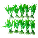 2x 10pcs Artificial Aquatic Plant Plastic Grass   Tank Aquarium Decor-Green
