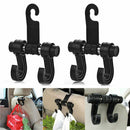 1X Convenient Car Auto Truck Back Seat Back Headrest Double Hooks Hanger for Bag