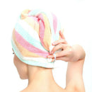 Microfiber Hair Turban Wrap 2 Pack Quick Dry Hair Towel Wrap Turban Super A V1R4
