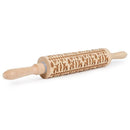Christmas Embossing Rolling Pin Elk Pattern Baking Cookies Biscuit Roller