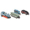 8 Inch Pull Back Train Set with Blue Die Cast Engine Locomotive for Kids