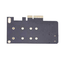 2 Slots Adapter Card of M key PCI-EX4 and B key for M.2 NGFF SSD