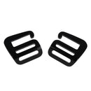 4 Pcs 1'' G Hook Outdoor Webbing Buckle Luggage Sack Strap Belt 25mm Black
