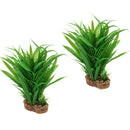 2 Pcs Plastic Terrarium Plant Decorative Ornament For Reptiles Amphibians