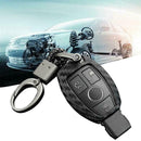 Carbon Fiber Car Key Case Cover Fob Holder Accessories For Mercedes-Benz Pretty