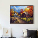 House 5D Round Diamond Painting Embroidery DIY Needlework Cross Stitch Set