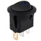 12V LED Inverter Rocking Rocker Switch ROUND SPST ON-OFF for BOAT Car blue