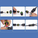 3 Pole Wire Connector IP68 Junction Box External Sleeve Coupler 8.5-10.5mm