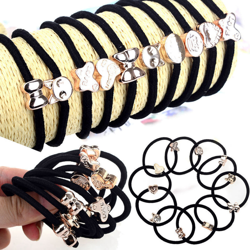 10x Women's Elastic Hair Ties Band Ropes Ring Ponytail Holder Accessories Hot
