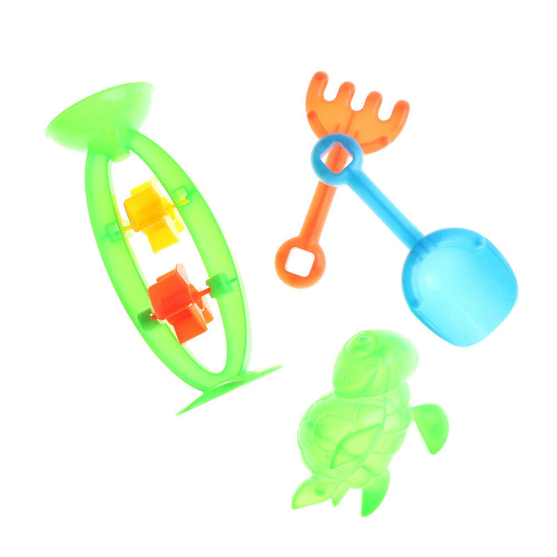 4Pcs Beach Sand Play Toys Bucket Rakes Sand Watering Sand Kids Play Bath Toys LJ