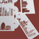 Birthday Wedding Cake Decor Border Stencils Plastic Painting Mold Building Theme