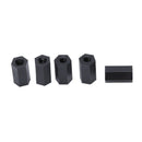 M3x10mm Female Thread Nylon Hex Standoff Spacer Pillar Black 100pcs M2B7