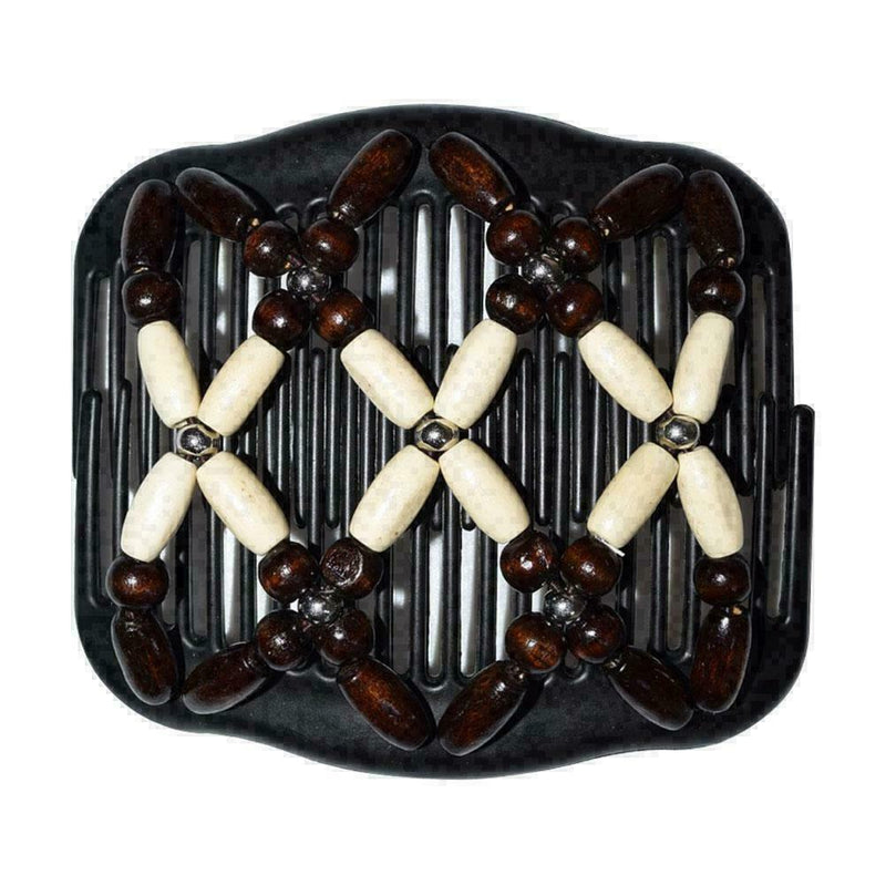 Handmade Magic Beads Double Hair Comb Stretchy Hair Combs Clips Elasticity W1R3