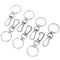 10X 25mm Keyring Ripple Lobster Clasp Keychain Short Chain Split Ring DIY F Hn
