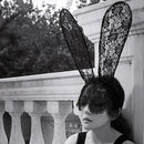 Costume Party Lace Rabbit Bunny Long Ears  On Headband Hairband Dress OZ