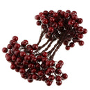 20-mini Branch Artificial Berries Christmas Wedding Bouquet Wreath Red