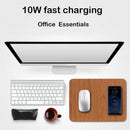 Pu Leather Multifunctional Wireless Fast Charging Mouse Pad Qi Standard Mul