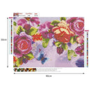 5D DIY Full Drill Diamond Painting Cross Stitch Embroidery Kit (Flower07)