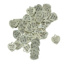 50pcs MADE for YOU Heart Shape DIY Necklace Bracelet Keychain Pendants