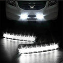 Top Fashion Car 8 LED DRL Fog Driving Daylight Daytime Running Light Head Lamp