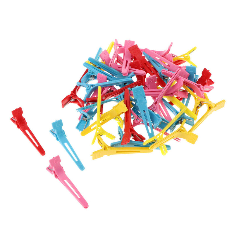 50Pcs Multicolored Duckbill Hair Sectioning Clips Hairdressing Styling Clamps