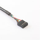 Dual USB2.0 Female to Motherboard 9 Pin Header Cable with Screw Panel Fixing
