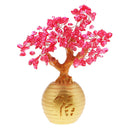 Red Feng Shui Crystal Money Tree Office Home Decor Bring Luck / Wealth