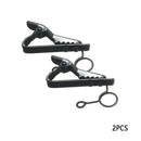 2Pcs Black Mic Lapel Tie Clip for Lavalier Sennheiser ME2 Replacement Accs O5Y1