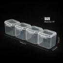 4 Compartments Clear Plastic Storage Box Jewelry Bead Screw Organizer Container