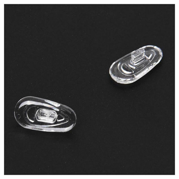 25 Pairs Silicone Eyeglass Nose Pads Oval Push On