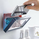 Wall Phone Holder Case Waterproof Bathroom Toilet Shower Kitchen White